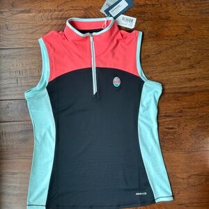 NWT Annika Cutter & Buck Intuition Color Block Golf Polo Size Small